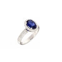 Anello Damiani Donna MINOU FULL PAVE' in Oro bianco Zaffiro 1.51 Ct 81084333 - 81084333